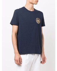 T-shirt à col rond brodé bleu marine Etro