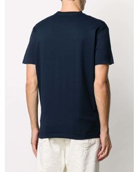 T-shirt à col rond brodé bleu marine DSQUARED2