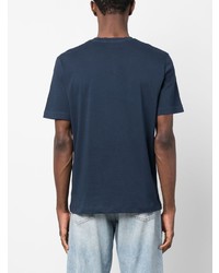 T-shirt à col rond brodé bleu marine Jacob Cohen