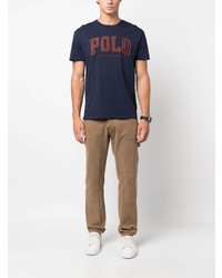 T-shirt à col rond brodé bleu marine Polo Ralph Lauren