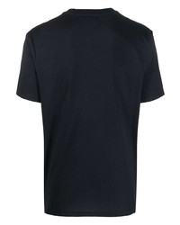 T-shirt à col rond brodé bleu marine Peuterey
