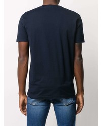 T-shirt à col rond brodé bleu marine DSQUARED2