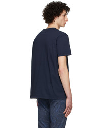 T-shirt à col rond brodé bleu marine Etro