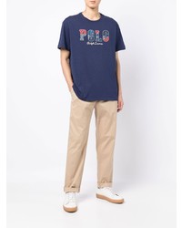 T-shirt à col rond brodé bleu marine Polo Ralph Lauren