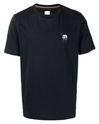 T-shirt à col rond brodé bleu marine Paul Smith