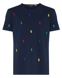 T-shirt à col rond brodé bleu marine Polo Ralph Lauren