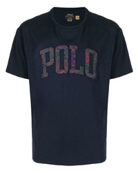 T-shirt à col rond brodé bleu marine Polo Ralph Lauren