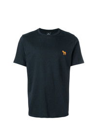 T-shirt à col rond brodé bleu marine Ps By Paul Smith