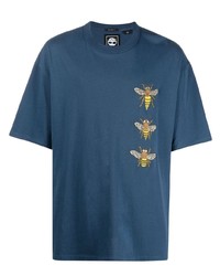 T-shirt à col rond brodé bleu marine Timberland