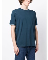 T-shirt à col rond brodé bleu PS Paul Smith