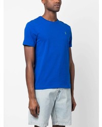 T-shirt à col rond brodé bleu Polo Ralph Lauren