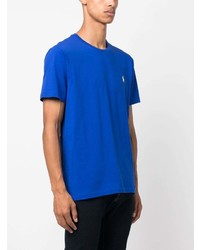 T-shirt à col rond brodé bleu Polo Ralph Lauren