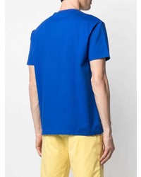 T-shirt à col rond brodé bleu Polo Ralph Lauren