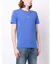 T-shirt à col rond brodé bleu Polo Ralph Lauren