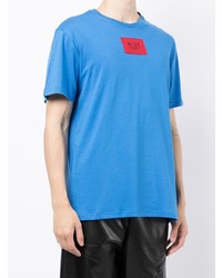 T-shirt à col rond brodé bleu N°21