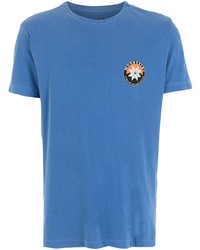 T-shirt à col rond brodé bleu OSKLEN