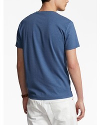 T-shirt à col rond brodé bleu Polo Ralph Lauren