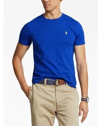 T-shirt à col rond brodé bleu Polo Ralph Lauren