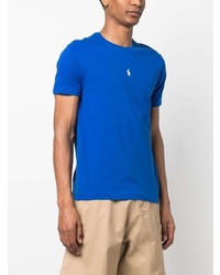 T-shirt à col rond brodé bleu Polo Ralph Lauren