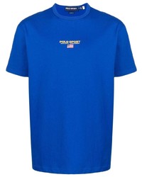 T-shirt à col rond brodé bleu Polo Ralph Lauren