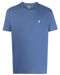T-shirt à col rond brodé bleu Polo Ralph Lauren