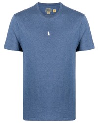 T-shirt à col rond brodé bleu Polo Ralph Lauren