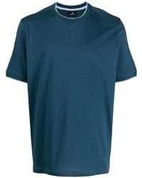 T-shirt à col rond brodé bleu PS Paul Smith