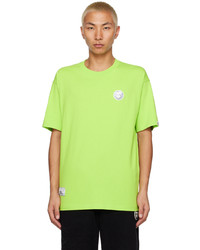 T-shirt à col rond brodé chartreuse AAPE BY A BATHING APE