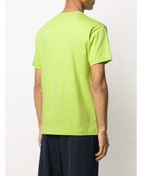 T-shirt à col rond brodé chartreuse Comme Des Garcons Play