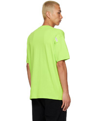 T-shirt à col rond brodé chartreuse AAPE BY A BATHING APE