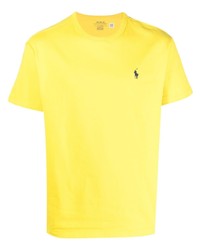 T-shirt à col rond brodé chartreuse Polo Ralph Lauren