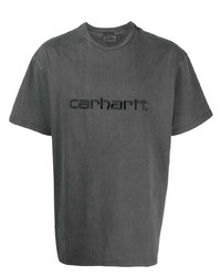 T-shirt à col rond brodé gris foncé Carhartt WIP