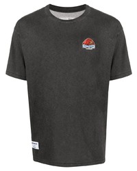 T-shirt à col rond brodé gris foncé Chocoolate