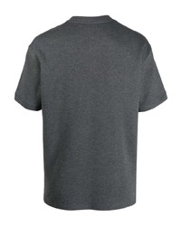T-shirt à col rond brodé gris foncé Calvin Klein