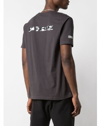 T-shirt à col rond brodé gris foncé Heron Preston