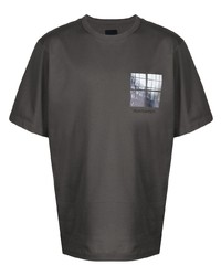 T-shirt à col rond brodé gris foncé Juun.J