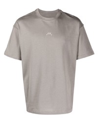 T-shirt à col rond brodé gris A-Cold-Wall*