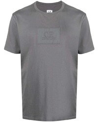 T-shirt à col rond brodé gris C.P. Company