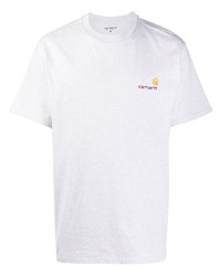 T-shirt à col rond brodé gris Carhartt WIP