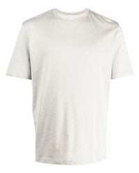 T-shirt à col rond brodé gris Eleventy