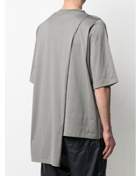 T-shirt à col rond brodé gris Rick Owens X Champion