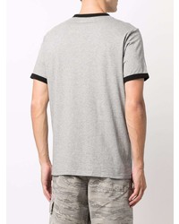 T-shirt à col rond brodé gris Fred Perry