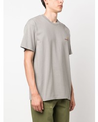 T-shirt à col rond brodé gris Carhartt WIP