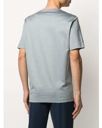T-shirt à col rond brodé gris Salvatore Ferragamo
