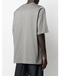 T-shirt à col rond brodé gris Rick Owens X Champion