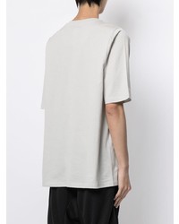 T-shirt à col rond brodé gris Rick Owens X Champion