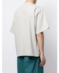 T-shirt à col rond brodé gris Kolor