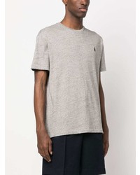 T-shirt à col rond brodé gris Polo Ralph Lauren
