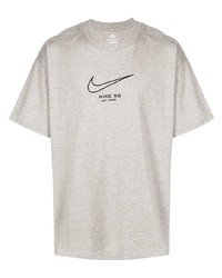 T-shirt à col rond brodé gris Nike