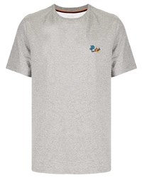 T-shirt à col rond brodé gris Paul Smith